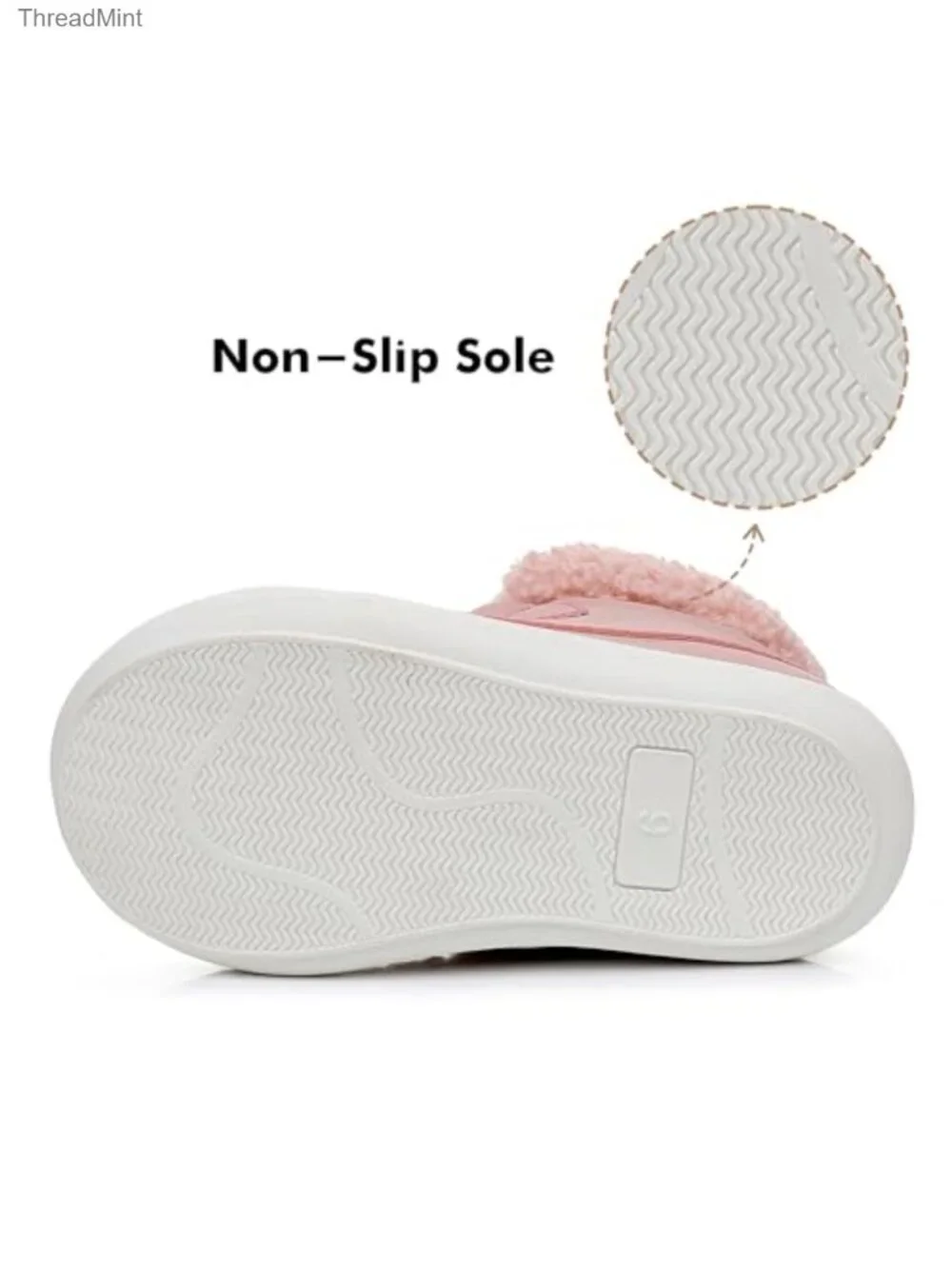 Toddler Water-Resistant Ankle Boots with Fleece Lining, Side Zipper, Non-Slip